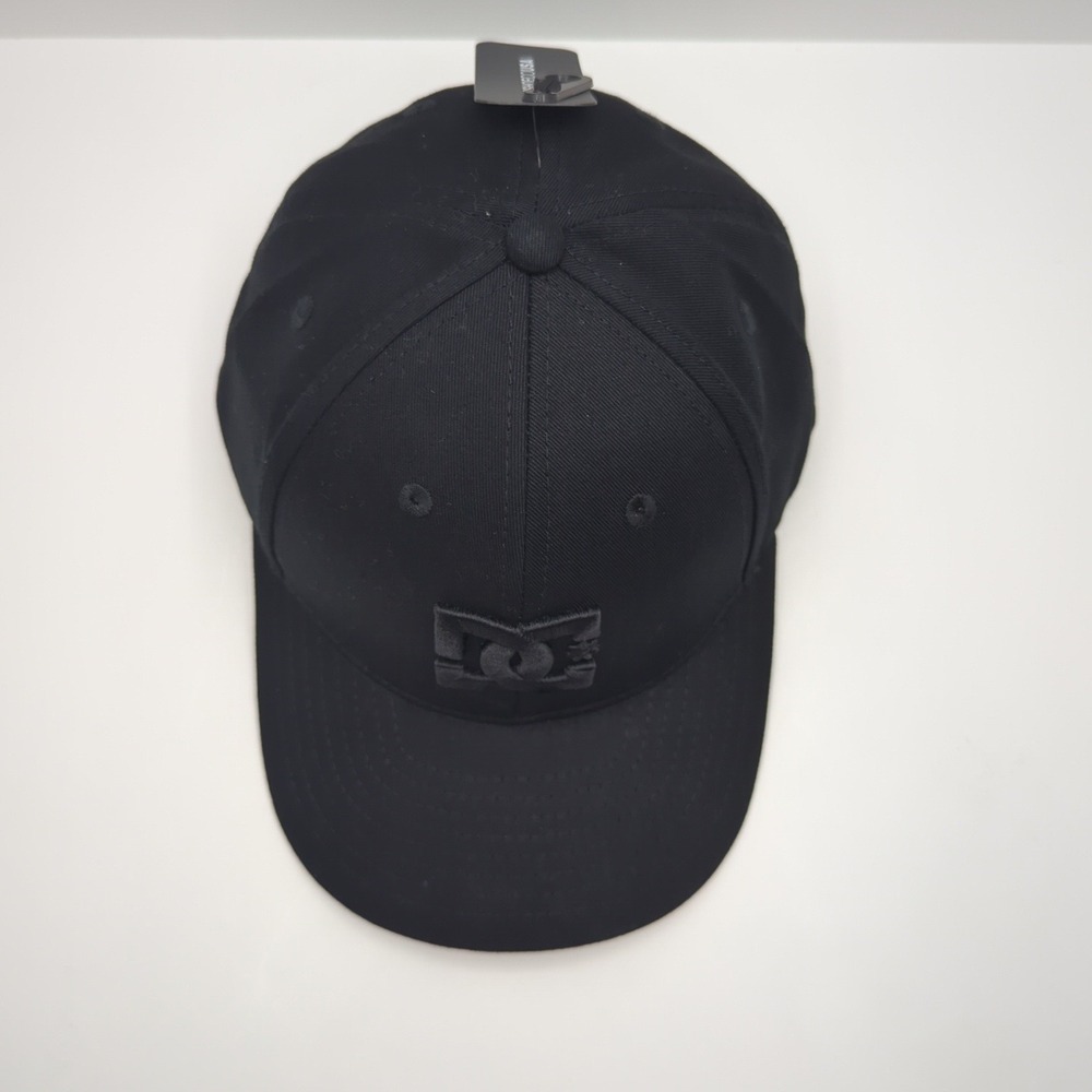DC Shoes Mens Snapback Hat Black Embroidered Logo Baseball Cap OSFM Cotton - Picture 8 of 9